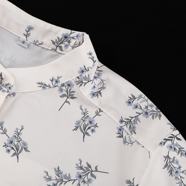 Floral Patterned Shirt and Short Set