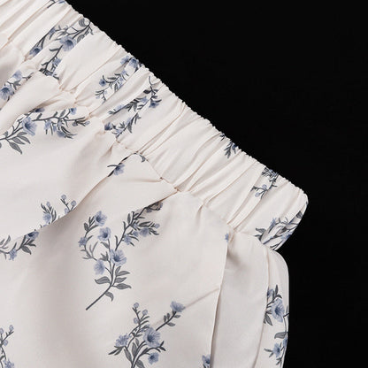 Floral Patterned Shirt and Short Set