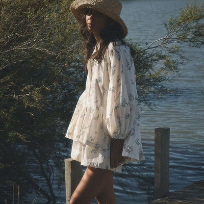 Floral Patterned Shirt and Short Set