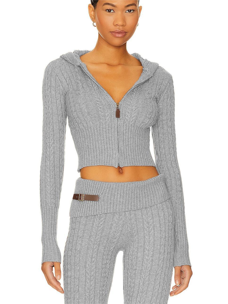Svetique™ Premium Cable Knit Hooded Two-Piece Set